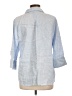 Chico's 100% Linen Blue 3/4 Sleeve Button-Down Shirt Size Lg (2) - photo 2