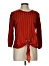 Michel 100% Polyester Red Long Sleeve Blouse Size L - photo 1