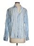 Frank & Eileen Stripes Blue Long Sleeve Blouse Size XS - photo 1