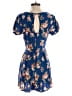 Xhilaration 100% Rayon Floral Blue Romper Size S - photo 2