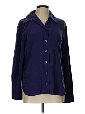 Equipment Long Sleeve Silk Top (view 1)