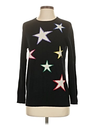 Aqua Cashmere Pullover Sweater (view 1)