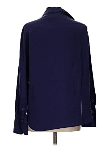 Equipment Long Sleeve Silk Top (view 2)