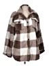 Unbranded 100% Polyester Plaid Brown Coat Size L - photo 1