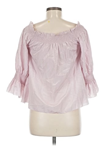 7 For All Mankind 3/4 Sleeve Silk Top (view 2)
