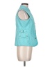 Talbots 100% Polyester Teal Sleeveless Blouse Size M - photo 4