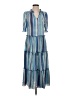 David Cline Stripes Blue Casual Dress Size S - photo 1