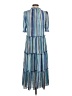 David Cline Stripes Blue Casual Dress Size S - photo 2