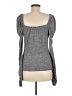 Something Navy Gray Long Sleeve Top Size M - photo 2