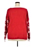 Holiday Time 100% Recycled Polyester Graphic Red Pullover Sweater Size 2X - photo 2