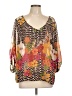 Unbranded Brown 3/4 Sleeve Blouse Size L (estimated) - photo 1