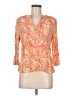 Pure Collection 100% Viscose Orange 3/4 Sleeve Blouse Size 8 - photo 1