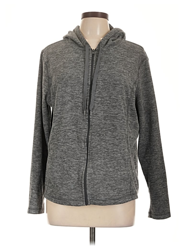 Pre-owned Athletic Works Zip Up Hoodie In Gray