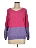 C&C California Color Block Purple Pullover Sweater Size M - photo 1