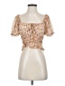 Mi ami Gold Short Sleeve Blouse Size S - photo 1