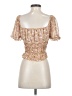 Mi ami Gold Short Sleeve Blouse Size S - photo 2