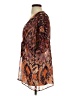 CAbi 100% Polyester Brown 3/4 Sleeve Blouse Size XS - photo 5