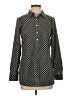 Talbots Polka Dots Black Long Sleeve Blouse Size 4 - photo 1