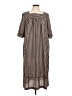 Assorted Brands 100% Polyester Stripes Brown Casual Dress Size M - photo 1