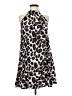 Unbranded 100% Polyester Animal Print Black Cocktail Dress Size M - photo 1