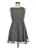 Forever 21 100% Polyester Houndstooth Gray Casual Dress Size M - photo 1