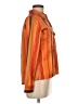 Anne Klein II 100% Silk Color Block Orange Blouse Size 6 - photo 4