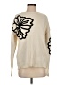 Shein 100% Acrylic Floral Ivory Pullover Sweater Size 4 - photo 1