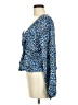Express 100% Polyester Blue Long Sleeve Blouse Size M - photo 5
