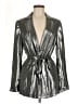 Maeve by Anthropologie 100% Polyester Metallic Silver Blazer Size 6 - photo 1