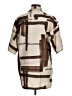 Assorted Brands Print Brown Short Sleeve Blouse Size M - photo 2