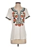 Boston Proper Ivory Short Sleeve Blouse Size S - photo 1