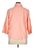 Chico's 100% Cotton Orange 3/4 Sleeve Button-Down Shirt Size XL (3) - photo 2