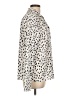 Ecowish 100% Polyester Animal Print Ivory Long Sleeve Blouse Size L - photo 4