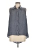 CAbi Gray Sleeveless Button-Down Shirt Size M - photo 1