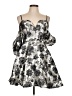 City Studio Floral Silver Cocktail Dress Size 11 - 12 - photo 1