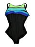 Longitude Color Block Black One Piece Swimsuit Size XS (estimated) - photo 1