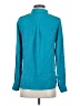 Theory 100% Silk Teal Long Sleeve Silk Top Size 00 - 0 - photo 2