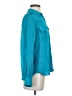 Theory 100% Silk Teal Long Sleeve Silk Top Size 00 - 0 - photo 4