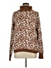 14th & Union Animal Print Brown Pullover Sweater Size L - photo 1