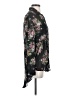 Line & Dot Floral Black Long Sleeve Blouse Size XS - photo 4