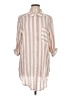 Vixbe Stripes Ivory 3/4 Sleeve Button-Down Shirt Size L (estimated) - photo 1