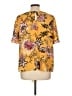 Label Rachel Roy 100% Polyester Yellow Short Sleeve Blouse Size XL - photo 2