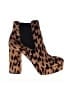 Sam Edelman 100% Cow Leather Animal Print Brown Tan Ankle Boots Size 8 1/2 - photo 1