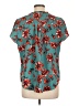 41Hawthorn 100% Polyester Floral Teal Green Short Sleeve Blouse Size L - photo 2