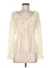Reformation Ivory Long Sleeve Blouse Size 6 - photo 1
