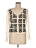 Saphire 100% Acrylic Ivory Long Sleeve Blouse Size M - photo 1