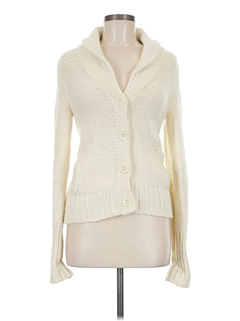 Pre-owned American Eagle Outfitters Cardigan Sweater In Ivory
