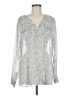 W by Worth White Silver Long Sleeve Blouse Size M - photo 1