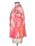 Figue 100% Rayon Pink Short Sleeve Blouse Size M - photo 5