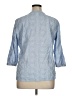 Basic Editions 100% Cotton Blue 3/4 Sleeve Blouse Size XL - photo 2